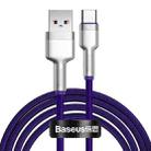 Baseus CATJK-B05 Cafule Series 40W USB to Type-C / USB-C Metal Charging Data Cable, Length:2m(Purple) - 1