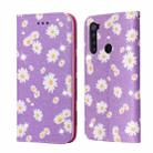For Xiaomi Redmi Note 8 Glittering Daisy Magnetic Horizontal Flip Leather Case with Holder & Card Slots & Photo Frame(Purple) - 1