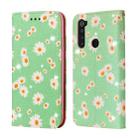 For Xiaomi Redmi Note 8 Glittering Daisy Magnetic Horizontal Flip Leather Case with Holder & Card Slots & Photo Frame(Green) - 1