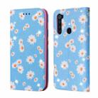 For Xiaomi Redmi Note 8 Glittering Daisy Magnetic Horizontal Flip Leather Case with Holder & Card Slots & Photo Frame(Blue) - 1