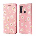 For Xiaomi Redmi Note 8 Glittering Daisy Magnetic Horizontal Flip Leather Case with Holder & Card Slots & Photo Frame(Pink) - 1