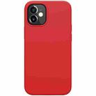 For iPhone 12 mini NILLKIN Flex Pure Series Solid Color Liquid Silicone Dropproof Protective Case (Red) - 1