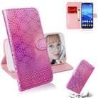 For Huawei Mate 20 Lite Solid Color Colorful Magnetic Buckle Horizontal Flip PU Leather Case with Holder & Card Slots & Wallet & Lanyard(Pink) - 1