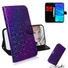 For Huawei P Smart 2019 Solid Color Colorful Magnetic Buckle Horizontal Flip PU Leather Case with Holder & Card Slots & Wallet & Lanyard(Purple) - 1