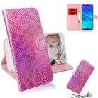 For Huawei P Smart 2019 Solid Color Colorful Magnetic Buckle Horizontal Flip PU Leather Case with Holder & Card Slots & Wallet & Lanyard(Pink) - 1
