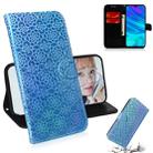 For Huawei Enjoy 9s / Honor 10i/20i Solid Color Colorful Magnetic Buckle Horizontal Flip PU Leather Case with Holder & Card Slots & Wallet & Lanyard(Blue) - 1