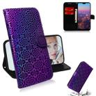 For Huawei P20 Solid Color Colorful Magnetic Buckle Horizontal Flip PU Leather Case with Holder & Card Slots & Wallet & Lanyard(Purple) - 1