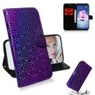 For Huawei Y5 2018 / Y5 Lite 2018 Solid Color Colorful Magnetic Buckle Horizontal Flip PU Leather Case with Holder & Card Slots & Wallet & Lanyard(Purple) - 1