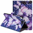 For Samsung Galaxy S6 Lite P610 3D Painted Pattern Horizontal Flip Leather Case with Holder & Card Slots & Wallet & Sleep / Wake-up Function (Purple Butterfly) - 1