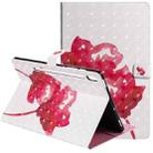 For Samsung Galaxy Tab S6 T860 3D Painted Pattern Horizontal Flip Leather Case with Holder & Card Slots & Wallet & Sleep / Wake-up Function (Red Rose) - 1