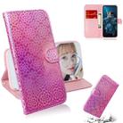 For Huawei Honor 20 Pro Solid Color Colorful Magnetic Buckle Horizontal Flip PU Leather Case with Holder & Card Slots & Wallet & Lanyard(Pink) - 1