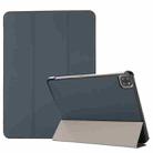 3-folding Skin Texture Horizontal Flip TPU + PU Leather Case with Holder For iPad Air 2022 / 2020 10.9 (Black) - 1