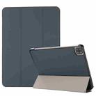 3-folding Skin Texture Horizontal Flip TPU + PU Leather Case with Holder For iPad Air 11 2024 / 2022 / 2020 10.9 (Black) - 1