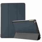 3-folding Skin Texture Horizontal Flip TPU + PU Leather Case with Holder For iPad 9.7 (2018) / 9.7 (2017) / air / air2(Black) - 1