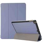 3-folding Skin Texture Horizontal Flip TPU + PU Leather Case with Holder For iPad 9.7 (2018) / 9.7 (2017) / air / air2(Lavender Grey) - 1