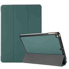 3-folding Skin Texture Horizontal Flip TPU + PU Leather Case with Holder For iPad 9.7 (2018) / 9.7 (2017) / air / air2(Green) - 1