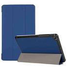 3-folding Skin Texture Horizontal Flip TPU + PU Leather Case with Holder For Samsung Galaxy Tab A 8.0 (2019) T290 / T295(Navy Blue) - 1