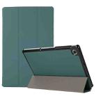 3-folding Skin Texture Horizontal Flip TPU + PU Leather Case with Holder For Lenovo M10 Plus(Green) - 1