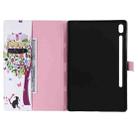 For Samsung Galaxy Tab S6 T860 Painted Pattern Horizontal Flip Leather Case with Holder & Card Slots & Wallet & Sleep / Wake-up Function (Cat and Tree) - 4