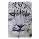 For Samsung Galaxy Tab S6 T860 Painted Pattern Horizontal Flip Leather Case with Holder & Card Slots & Wallet & Sleep / Wake-up Function (White Leopard) - 1