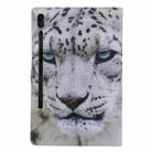 For Samsung Galaxy Tab S6 T860 Painted Pattern Horizontal Flip Leather Case with Holder & Card Slots & Wallet & Sleep / Wake-up Function (White Leopard) - 3