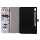 For Samsung Galaxy Tab S6 T860 Painted Pattern Horizontal Flip Leather Case with Holder & Card Slots & Wallet & Sleep / Wake-up Function (White Leopard) - 4