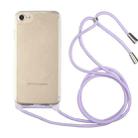 Shockproof Ultra-thin TPU + Acrylic Protective Case with Lanyard For iPhone 7 Plus / 8 Plus(Light Purple) - 1