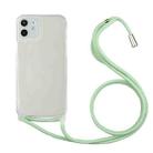 For iPhone 12 mini Shockproof Ultra-thin TPU + Acrylic Protective Case with Lanyard (Light Green) - 1