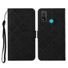 For Huawei P smart 2020 Ethnic Style Embossed Pattern Horizontal Flip Leather Case with Holder & Card Slots & Wallet & Lanyard(Black) - 1