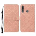 For Huawei P Smart Z / Y9 Prime 2019 Ethnic Style Embossed Pattern Horizontal Flip Leather Case with Holder & Card Slots & Wallet & Lanyard(Pink) - 1