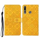 For Huawei P Smart Z / Y9 Prime 2019 Ethnic Style Embossed Pattern Horizontal Flip Leather Case with Holder & Card Slots & Wallet & Lanyard(Yellow) - 1