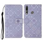 For Huawei P Smart Z / Y9 Prime 2019 Ethnic Style Embossed Pattern Horizontal Flip Leather Case with Holder & Card Slots & Wallet & Lanyard(Purple) - 1