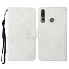 For Huawei P Smart Z / Y9 Prime 2019 Ethnic Style Embossed Pattern Horizontal Flip Leather Case with Holder & Card Slots & Wallet & Lanyard(White) - 1