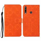 Huawei P40 lite E / Y7p Ethnic Style Embossed Pattern Horizontal Flip Leather Case with Holder & Card Slots & Wallet & Lanyard(Orange) - 1