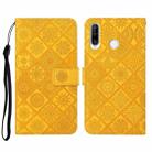 For Huawei P30 lite Ethnic Style Embossed Pattern Horizontal Flip Leather Case with Holder & Card Slots & Wallet & Lanyard(Yellow) - 1