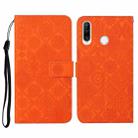 For Huawei P30 lite Ethnic Style Embossed Pattern Horizontal Flip Leather Case with Holder & Card Slots & Wallet & Lanyard(Orange) - 1