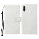 For Huawei P30 lite Ethnic Style Embossed Pattern Horizontal Flip Leather Case with Holder & Card Slots & Wallet & Lanyard(White) - 1