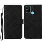 For Huawei Honor 9A Ethnic Style Embossed Pattern Horizontal Flip Leather Case with Holder & Card Slots & Wallet & Lanyard(Black) - 1