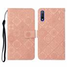 For Huawei Honor 9X / 9X Pro Ethnic Style Embossed Pattern Horizontal Flip Leather Case with Holder & Card Slots & Wallet & Lanyard(Pink) - 1