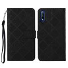 For Huawei Honor 9X / 9X Pro Ethnic Style Embossed Pattern Horizontal Flip Leather Case with Holder & Card Slots & Wallet & Lanyard(Black) - 1