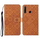 Huawei Honor 20 lite / 10i Ethnic Style Embossed Pattern Horizontal Flip Leather Case with Holder & Card Slots & Wallet & Lanyard(Brown) - 1