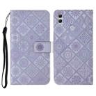 For Huawei P smart 2019 / Honor 10 Lite Ethnic Style Embossed Pattern Horizontal Flip Leather Case with Holder & Card Slots & Wallet & Lanyard(Purple) - 1