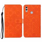 For Huawei P smart 2019 / Honor 10 Lite Ethnic Style Embossed Pattern Horizontal Flip Leather Case with Holder & Card Slots & Wallet & Lanyard(Orange) - 1