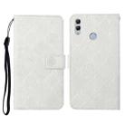 For Huawei P smart 2019 / Honor 10 Lite Ethnic Style Embossed Pattern Horizontal Flip Leather Case with Holder & Card Slots & Wallet & Lanyard(White) - 1