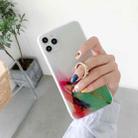 For iPhone 12 Pro Max Double-sided Film IMD Shockproof TPU Protective Case with Ring Holder(Purple Lotus) - 1