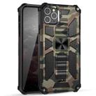 For iPhone 12 / 12 Pro Camouflage Armor Shockproof TPU + PC Magnetic Protective Case with Holder(Army Green) - 1