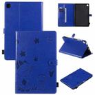 For Samsung Galaxy S6 Lite P610 Cat Bee Embossing Pattern Shockproof Table PC Protective Horizontal Flip Leather Case with Holder & Card Slots & Wallet & Pen Slot & Wake-up / Sleep Function(Blue) - 1