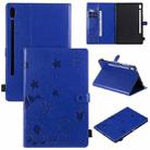 For Samsung Galaxy Tab S6 T860 Cat Bee Embossing Pattern Shockproof Table PC Protective Horizontal Flip Leather Case with Holder & Card Slots & Wallet & Pen Slot & Wake-up / Sleep Function(Blue) - 1