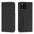 For Samsung Galaxy A42 5G Strong Magnetism Liquid Feel Horizontal Flip Leather Case with Holder & Card Slots & Wallet(Black) - 1