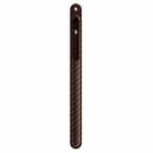 TPU Carbon Fiber Pattern Capacitor Stylus Pen Protective Case with Hook For Apple Pencil 2(Brown) - 1